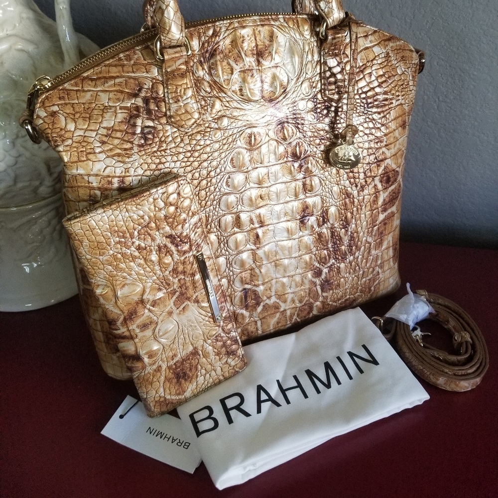 Brahmin Large Duxbury & Ady Set Camel Safari NWT